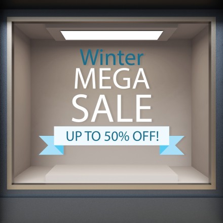 Mega Sales Αυτοκόλλητο Βιτρίνας